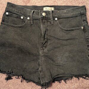 Madewell Black High Rise Denim Shorts Size 29
